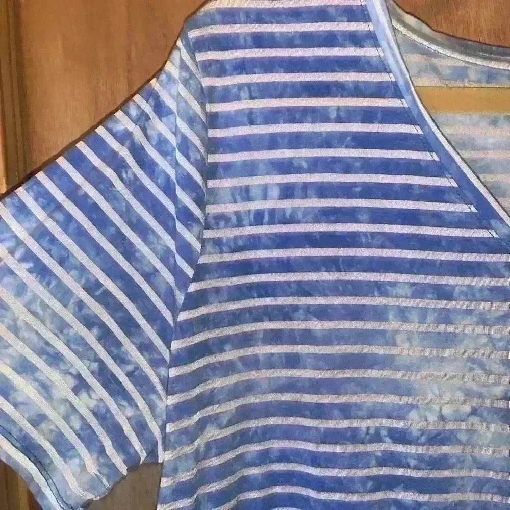 Terra & Sky Blouse Shirt 1X (16W-18W) - Picture 5 of 15